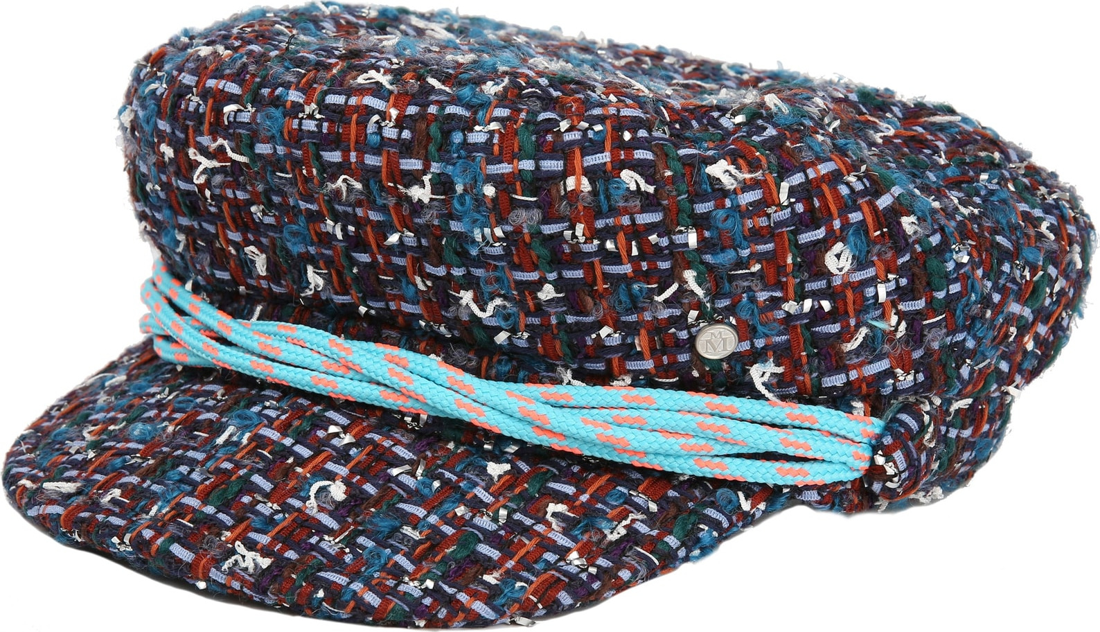 Maison Michel New Abby Tweed Baker Boy Cap