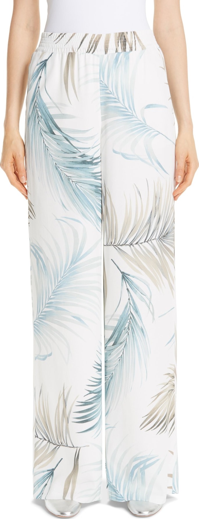 Lafayette 148 New York Hester Posh Palm Drape Cloth Pants