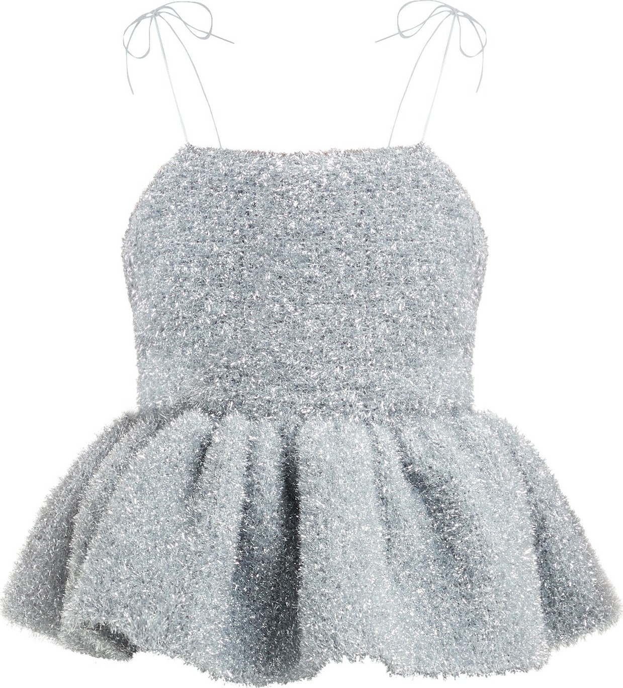 Germanier Peplum-hem tinsel top