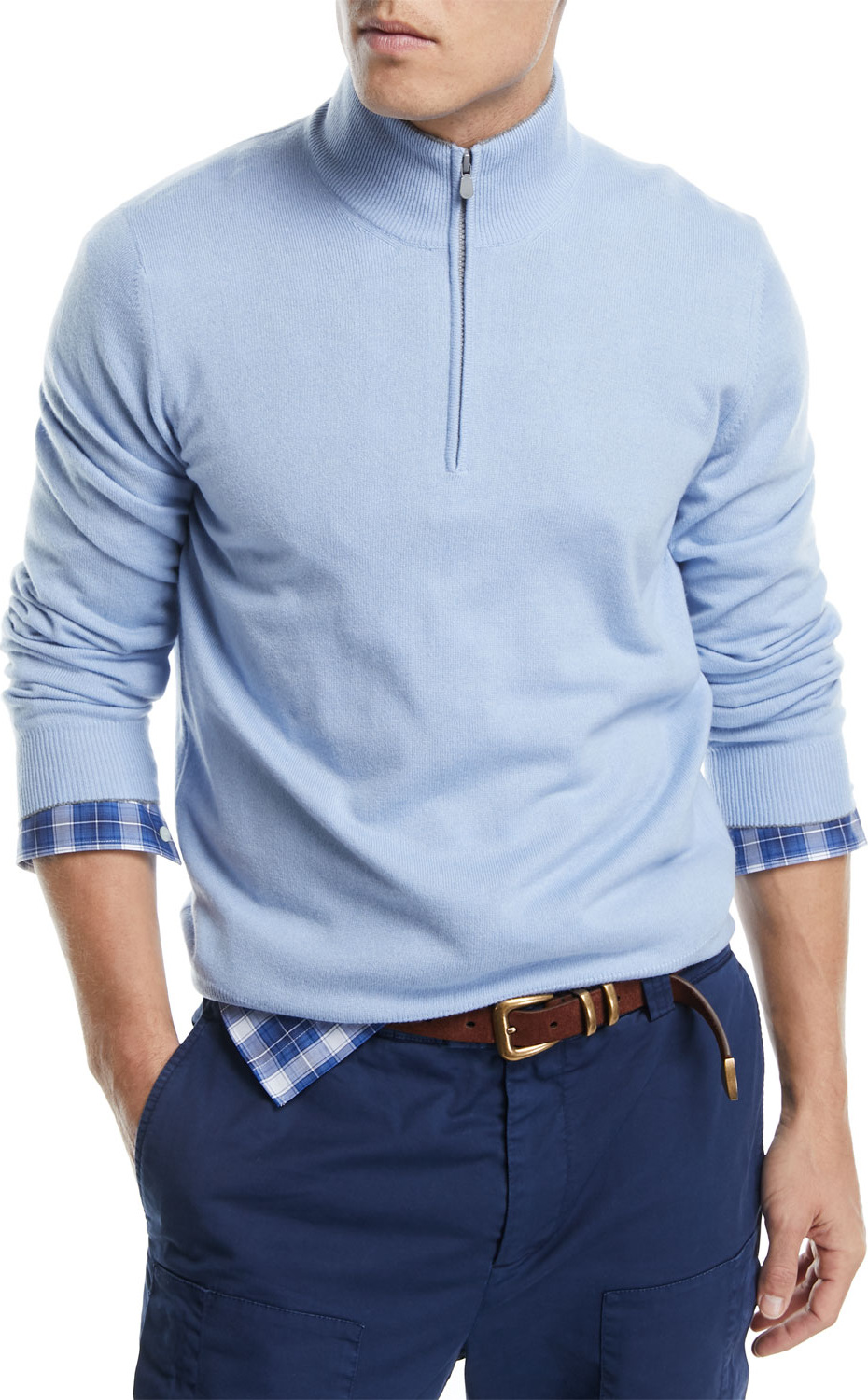 Brunello Cucinelli Cashmere Quarter-Zip Pullover Sweater