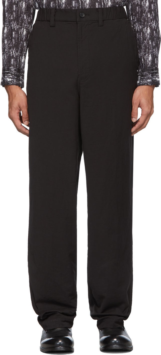 Issey Miyake Men Black Basic Trousers