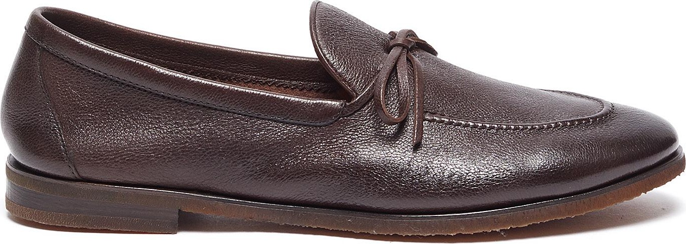 Henderson Baracco Latex tie leather loafers