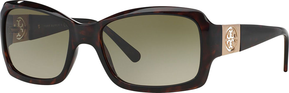 Tory Burch Rectangle Sunglasses w/ Double-T Cutout