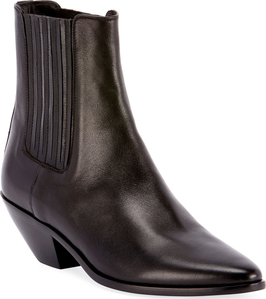 Saint Laurent West Chelsea Leather Booties