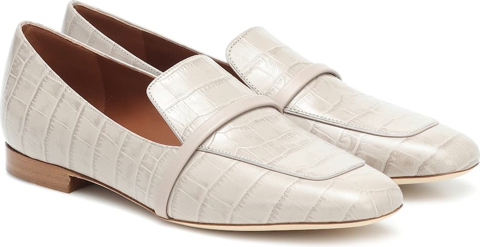 Malone Souliers Jane croc-effect leather loafers
