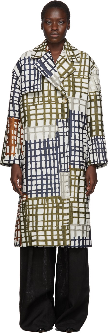 Jacquemus Multicolor 'Le Manteau Carreaux' Coat