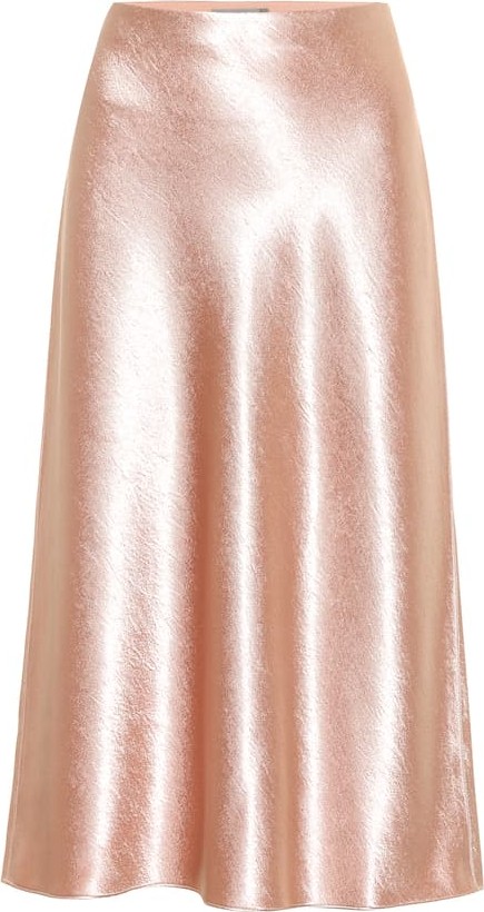 Vince Satin midi skirt