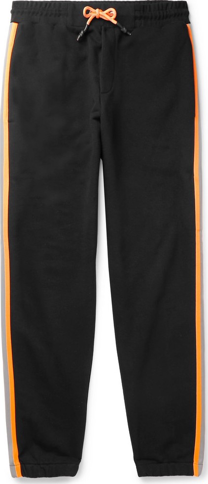 McQ - Alexander McQueen Contrast-Trimmed Loopback Cotton-Blend Jersey Sweatpants