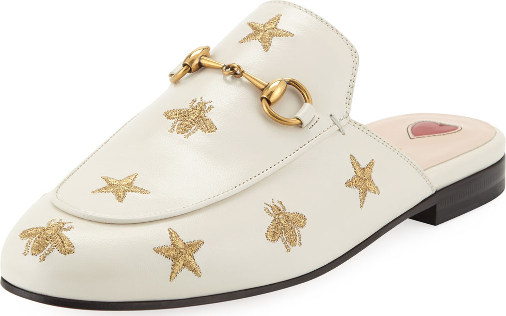 Gucci Bee and Star Flat Mule