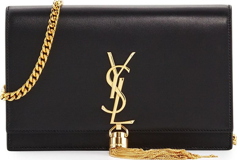 Saint Laurent Kate Monogram YSL Tassel Chain Wallet