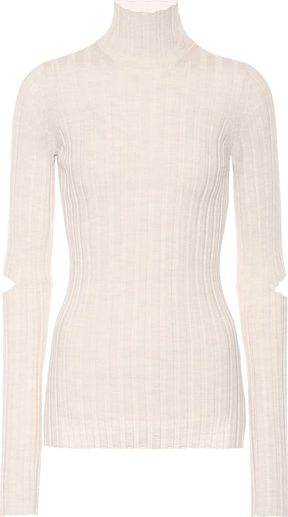 Helmut Lang Ribbed turtleneck wool sweater