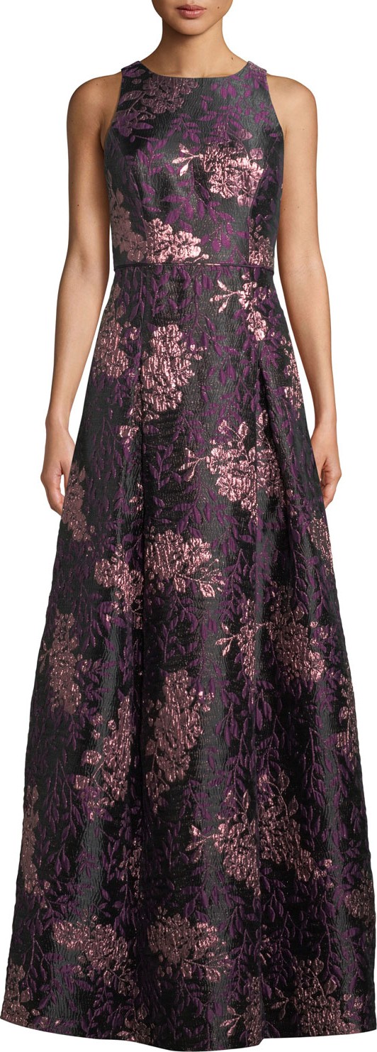 Aidan Mattox Sleeveless Brocade Ball Gown