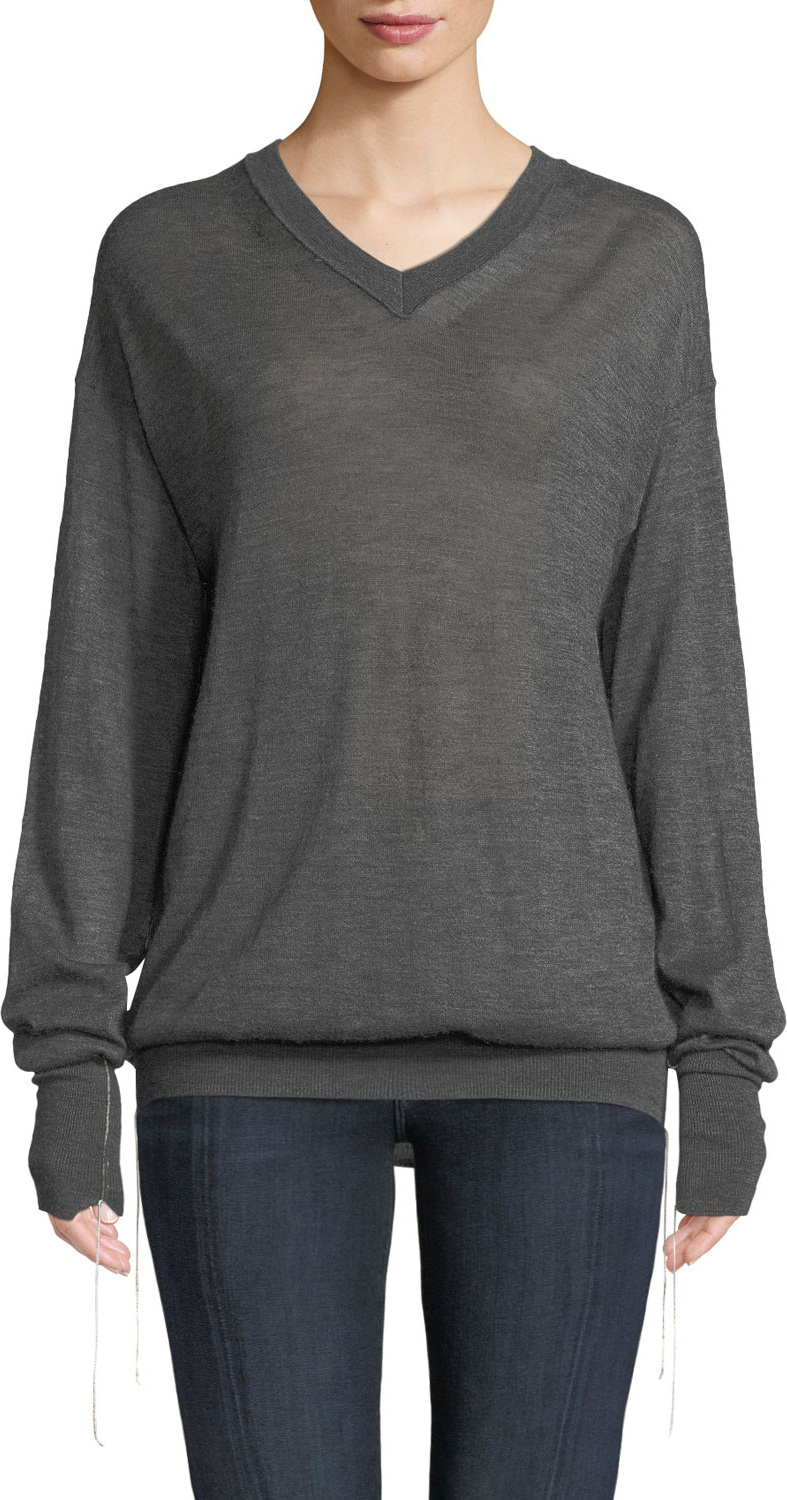 Helmut Lang Fine Cashmere V-Neck Sweater