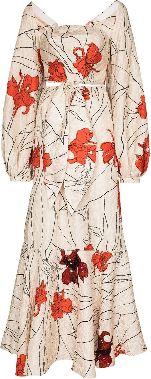Johanna Ortiz - Trazos Misteriosos floral-print maxi dress