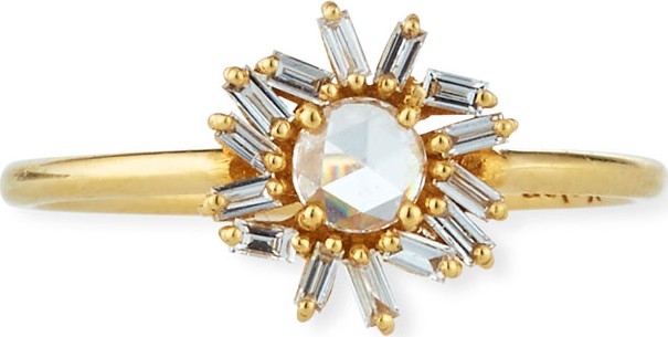 Suzanne Kalan 18k Diamond Firework Ring, Size 6.5