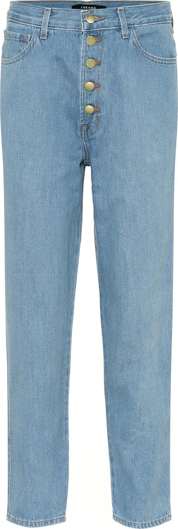 J BRAND Heather high-rise straight jeans