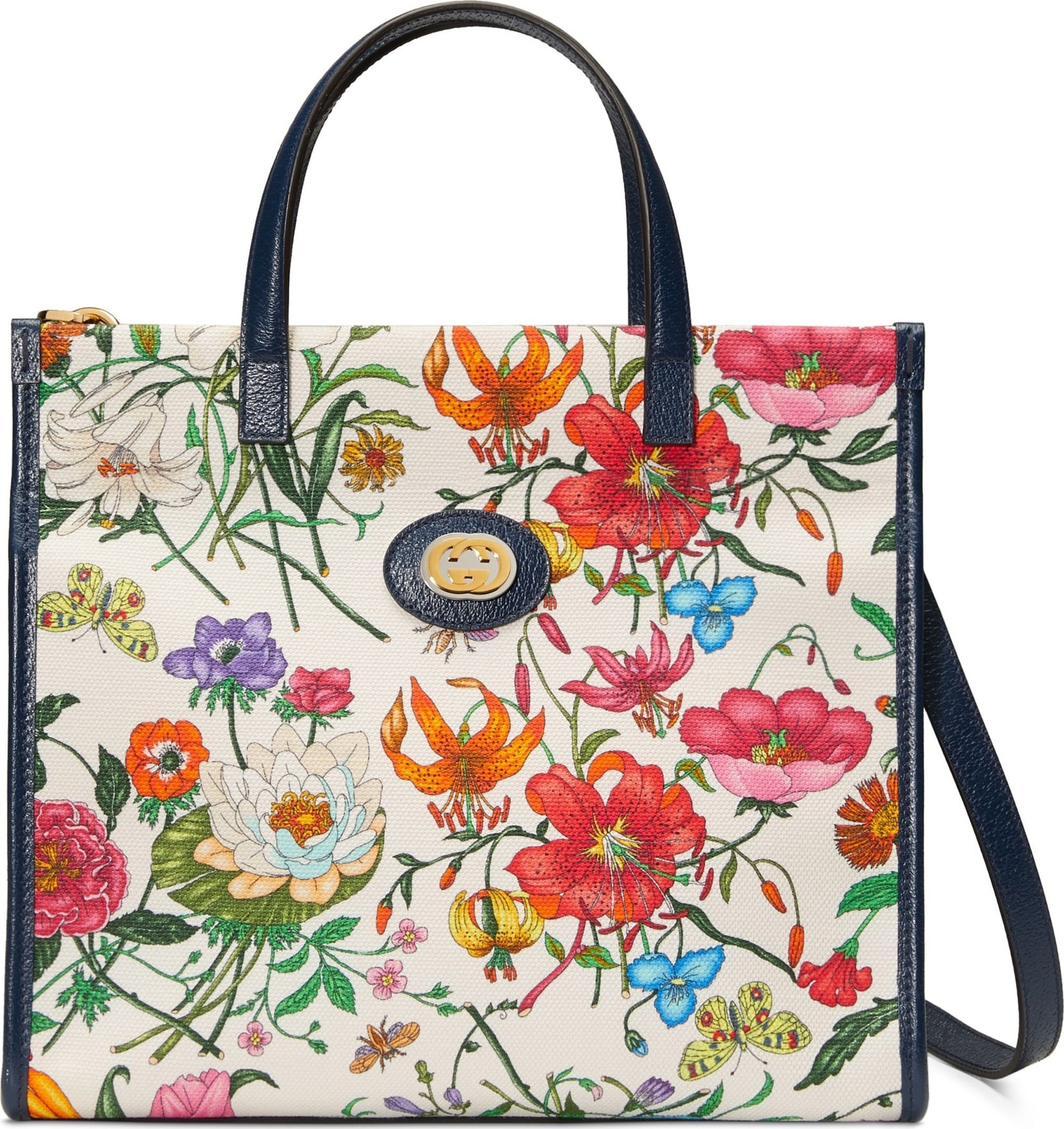 Gucci Small Flora Canvas Tote