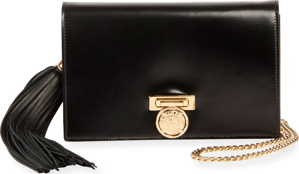 Balmain Leather Pochette Mini Clutch Bag
