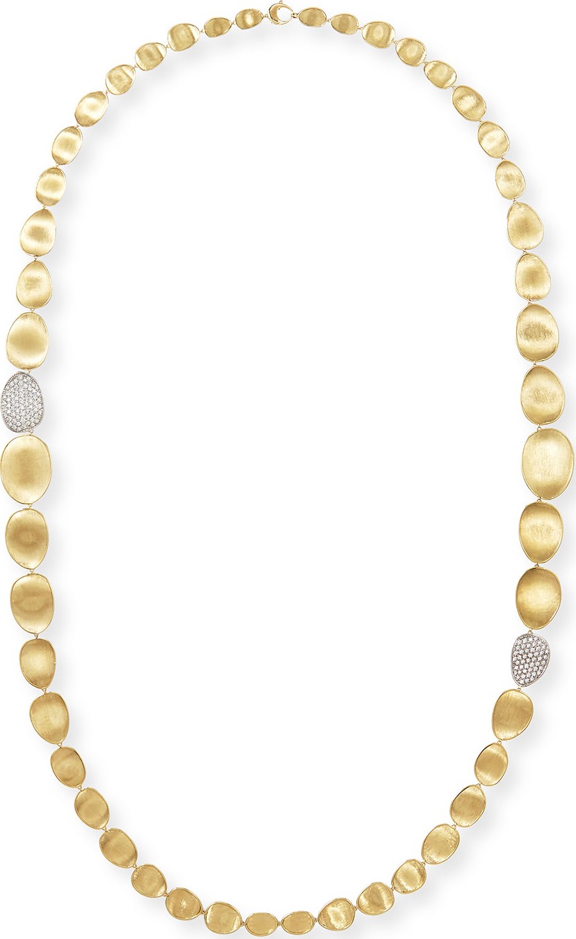 Marco Bicego Diamond Lunaria 18k Gold Necklace, 36"L