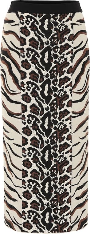 Stella McCartney Exclusive to Mytheresa – Animal-jacquard midi skirt