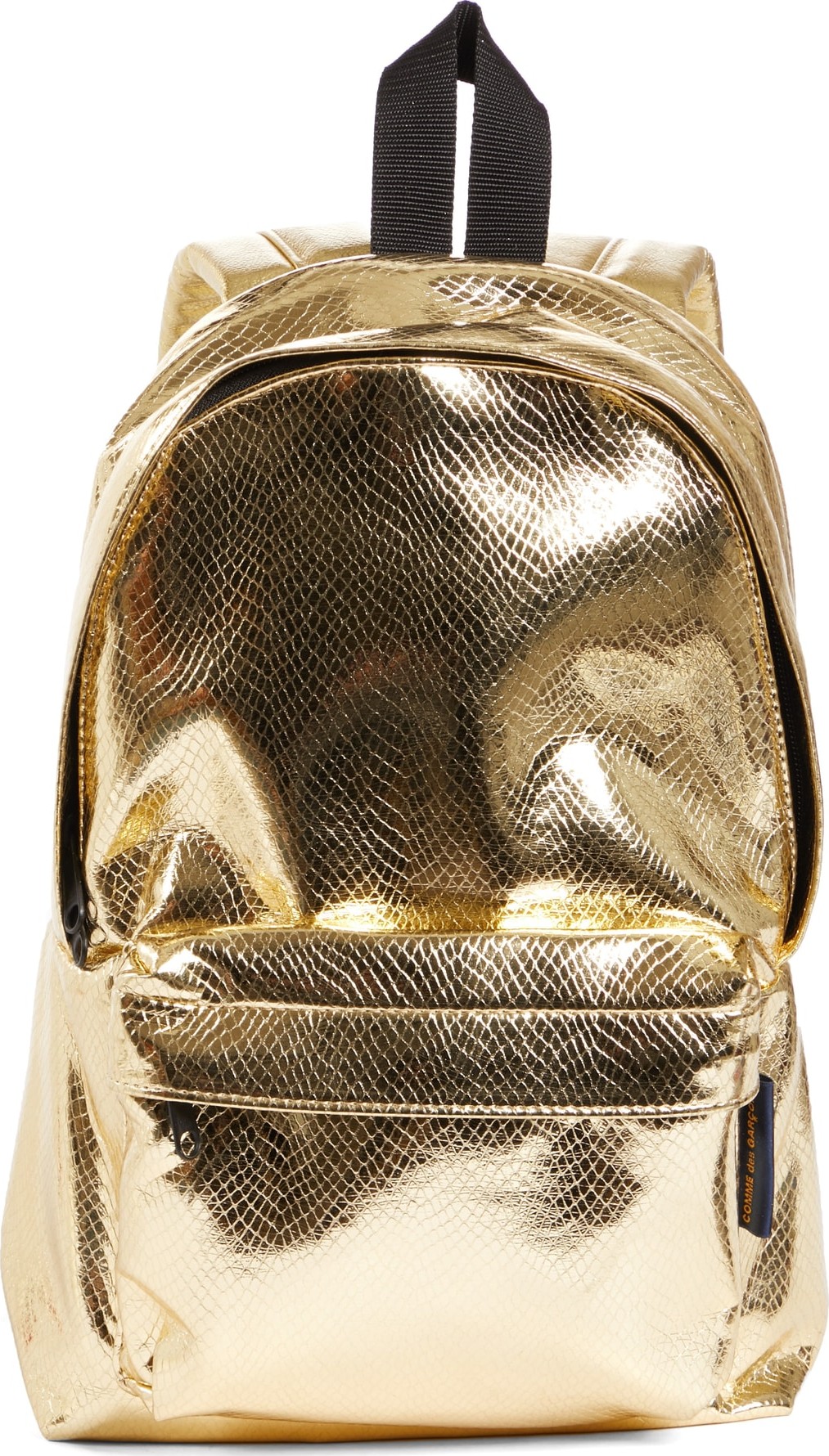 Comme Des Garcons Small Metallic Faux Leather Backpack