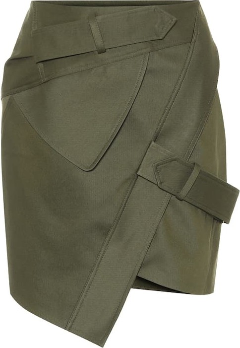 Alexandre Vauthier Cotton-blend twill miniskirt