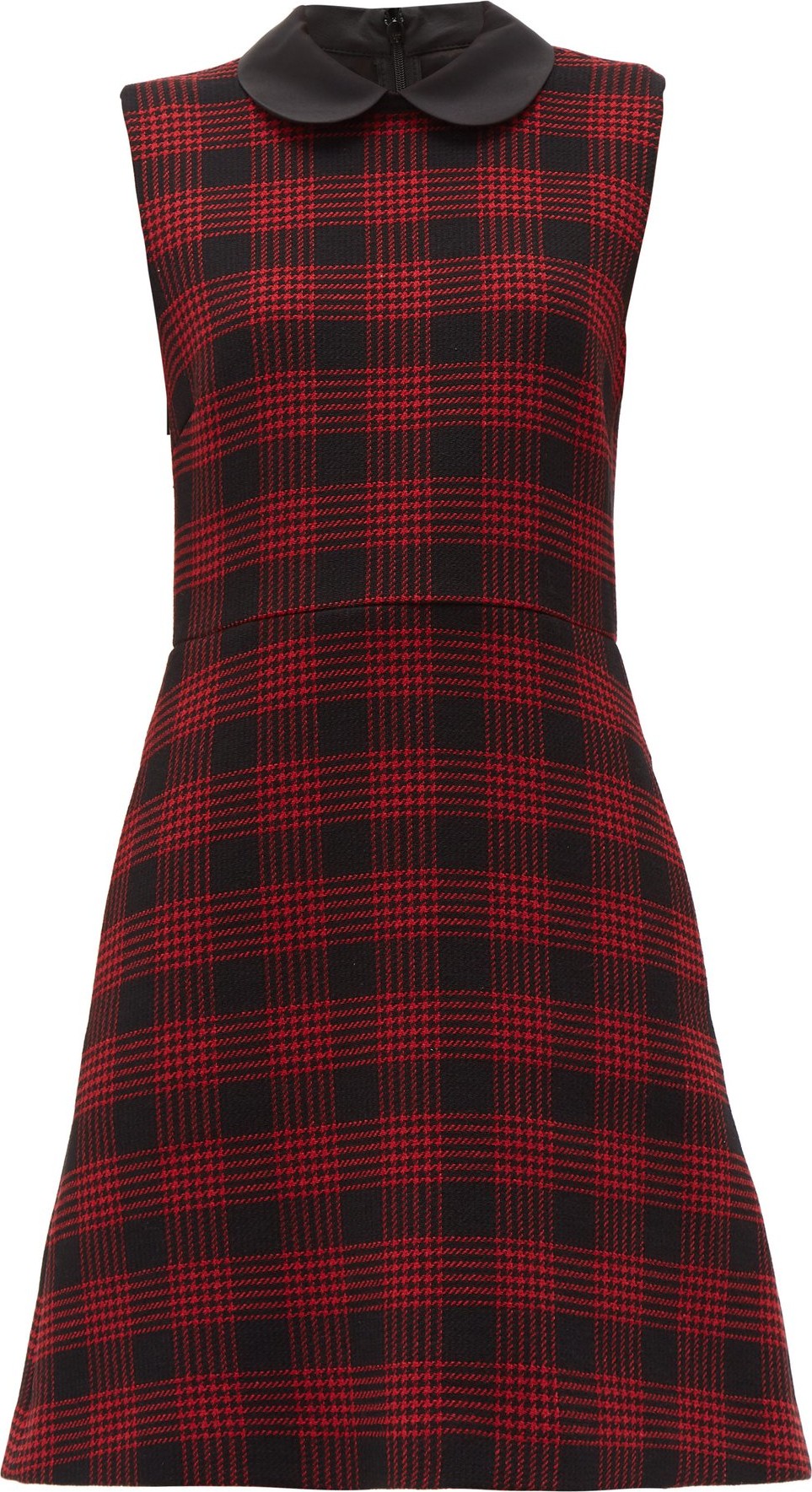 RED Valentino Peter Pan-collar checked mini dress