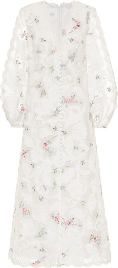 Zimmermann Zinnia silk-blend midi dress