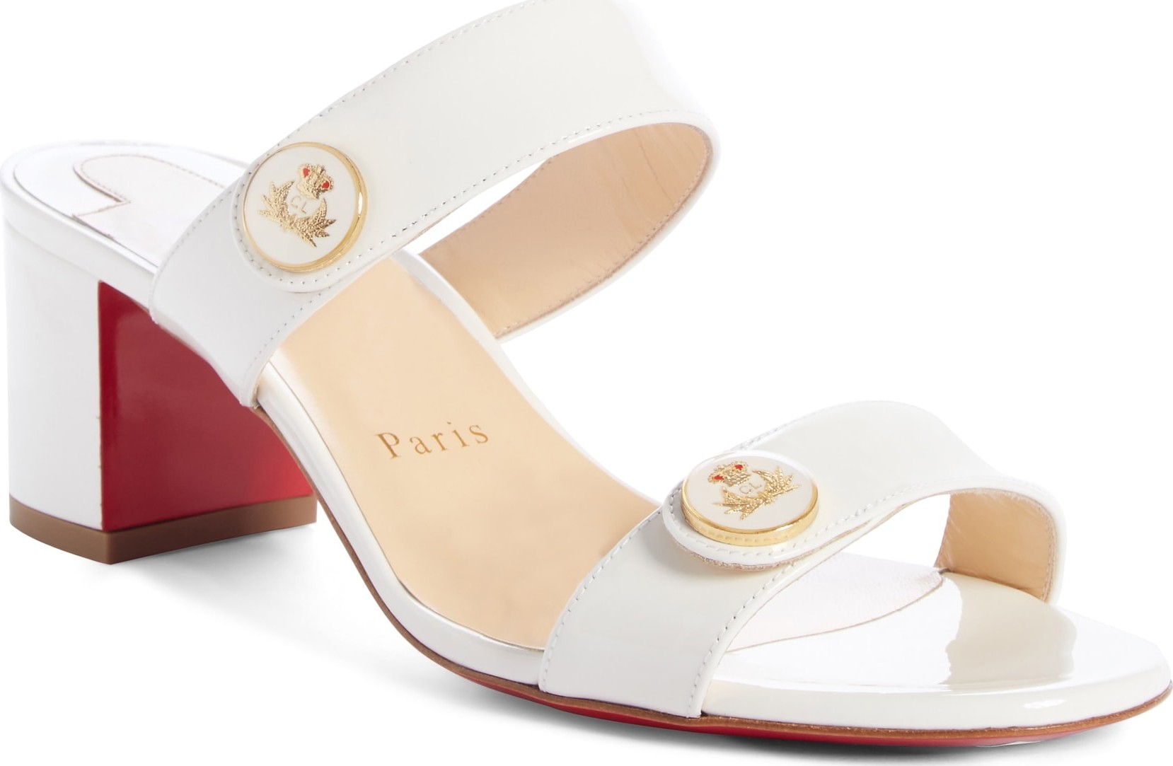 Christian Louboutin La Saviata Emblem Slide Sandal