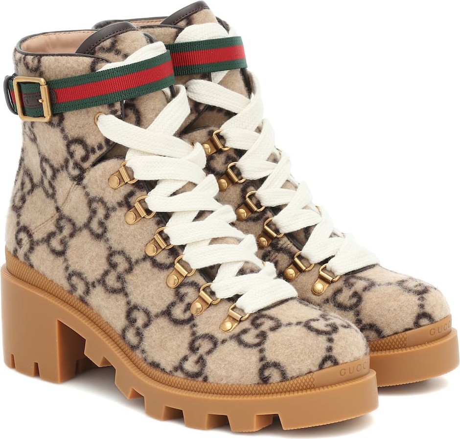 Gucci GG wool ankle boots