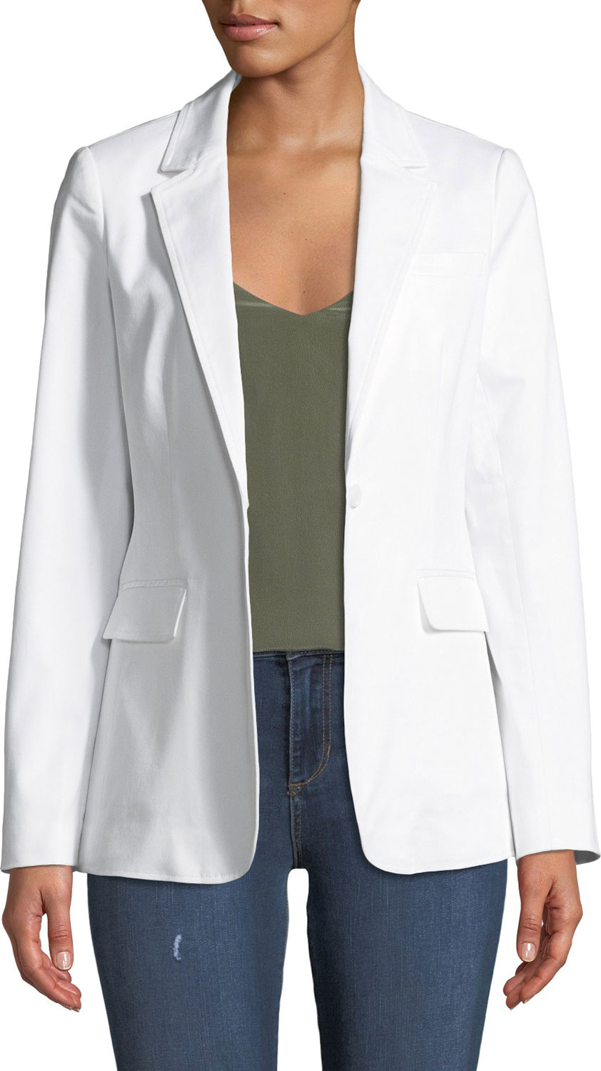 Rebecca Minkoff Merilee One-Button Stretch Cotton Jacket