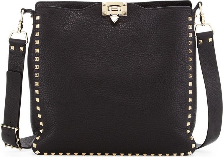 Valentino Rockstud Small Flip-Lock Hobo Bag