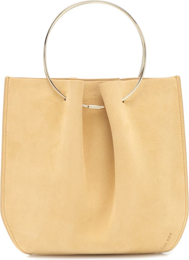 THE ROW Flat Micro Circle suede tote