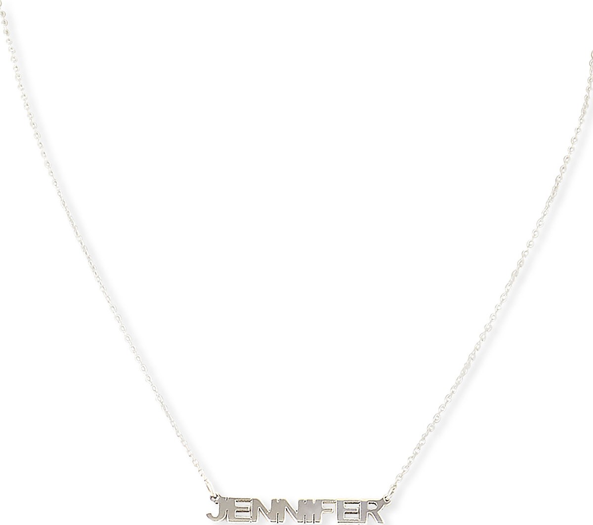 Jennifer Zeuner Jewelry Mercer Personalized Nameplate Pendant Necklace