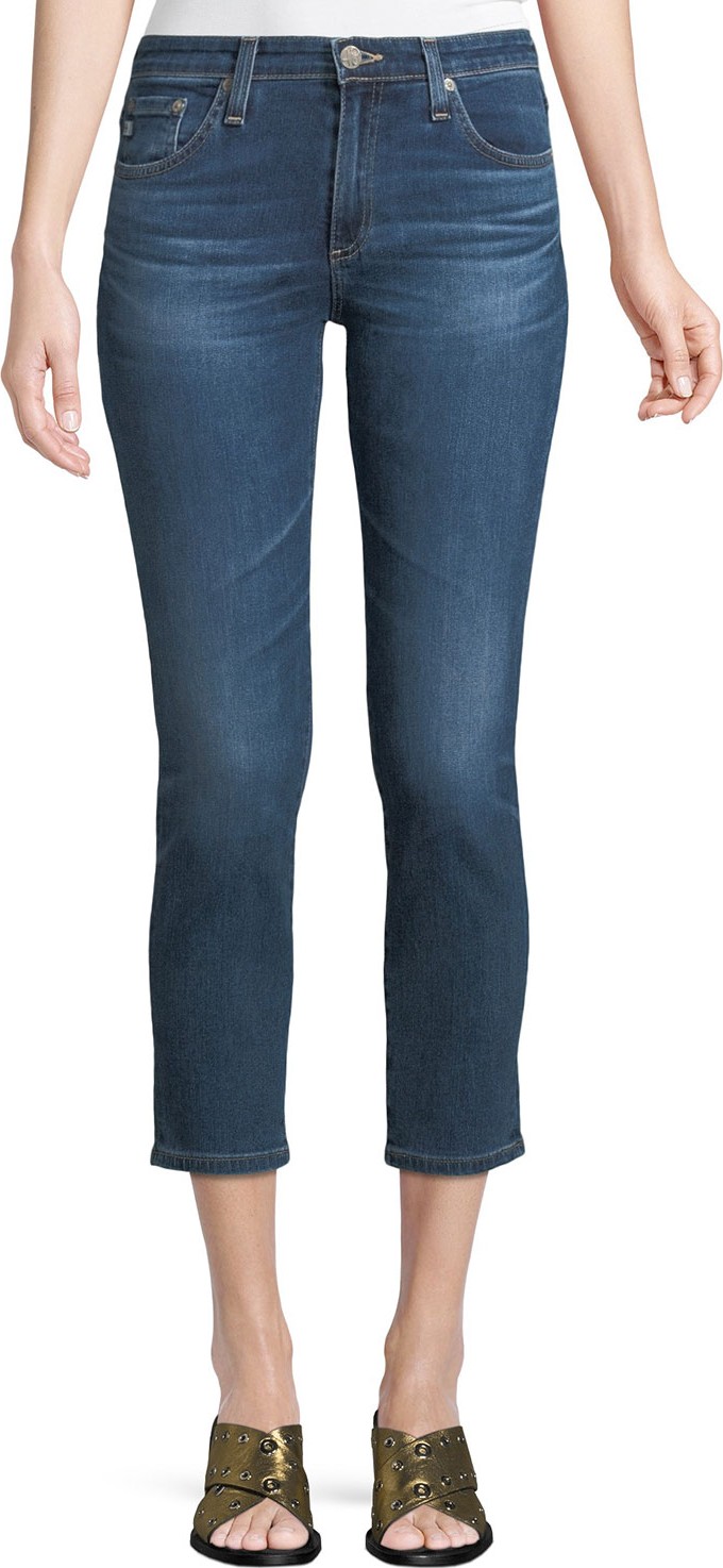 AG Jeans Prima Mid-Rise Cropped Denim Skinny Jeans