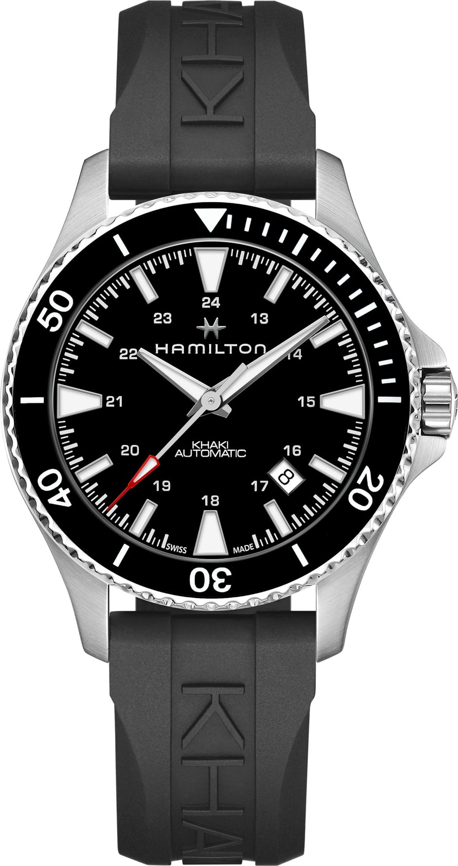 Hamilton Khaki Navy Automatic Rubber Strap Watch, 40mm