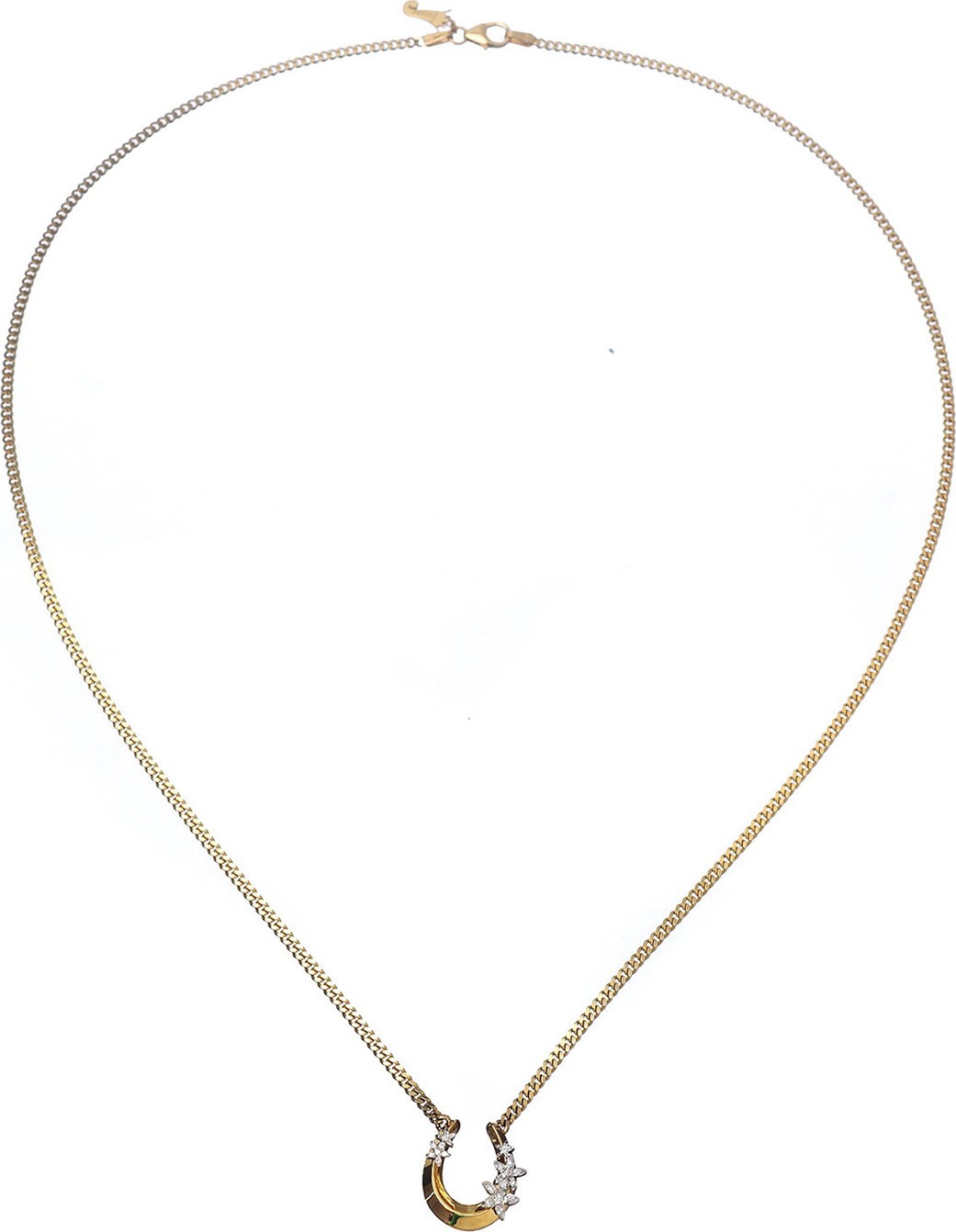 Pippo Perez 18k Diamond Flower & Horseshoe Necklace