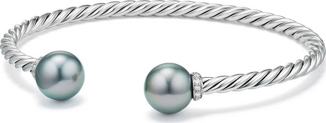 David Yurman Solari 9mm Silver Open Bead Bangle Bracelet