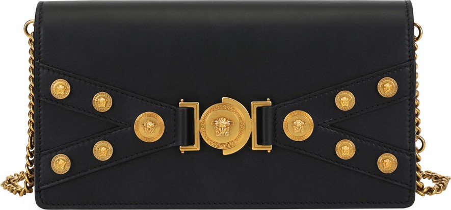 Versace Tribute Small Leather Crossbody Bag