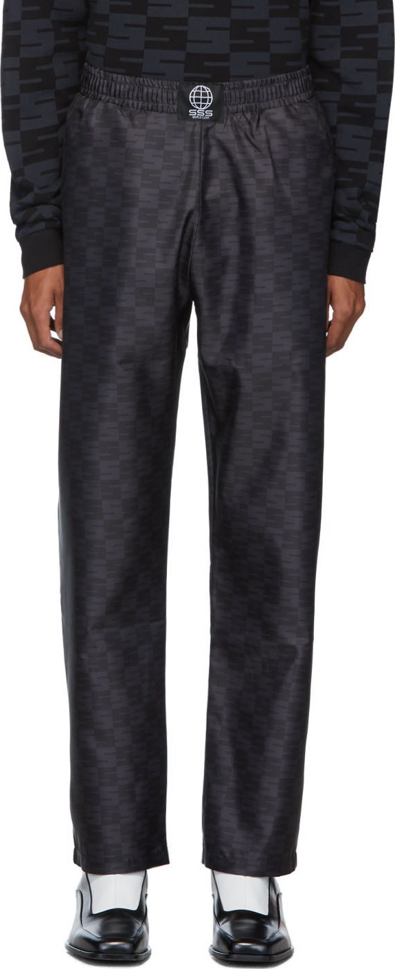 SSS World Corp Black Elastic Waist Trousers
