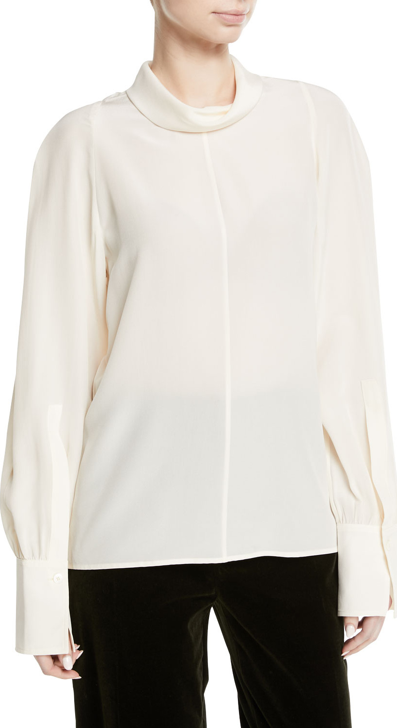 Joseph Laurel Turtleneck Silk Top
