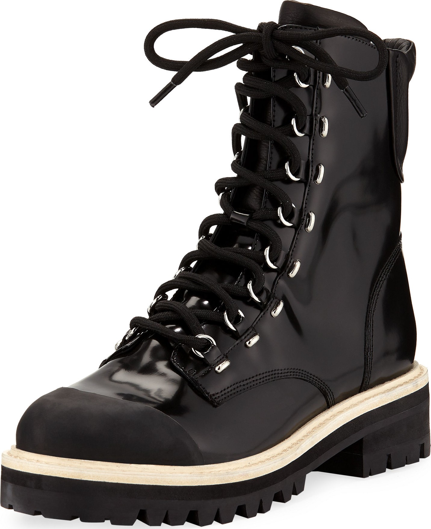 Sigerson Morrison Lace-Up 40mm Combat Boots