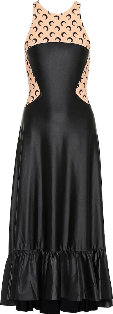 Marine Serre Printed stretch-jersey dress