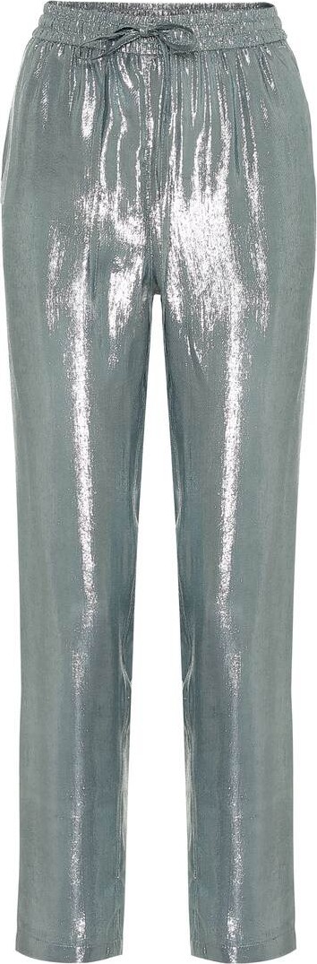 RED Valentino Metallic high-rise straight pants