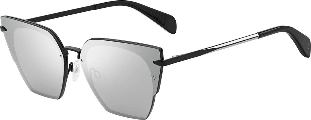 Rag & Bone Semi-Rimless Mirrored Square Sunglasses