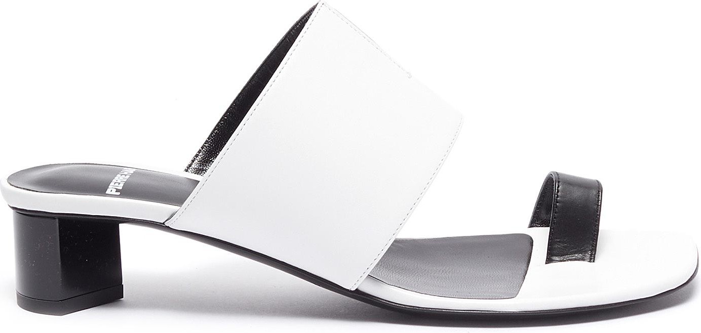 Pierre Hardy 'V Linea' contrast toe ring leather sandals