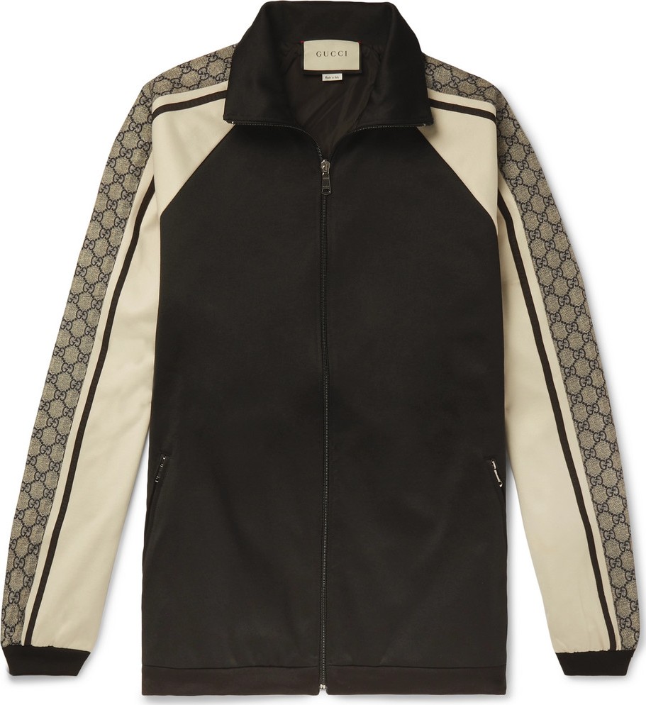 Gucci Logo Striped Tech-Jersey Track Jacket