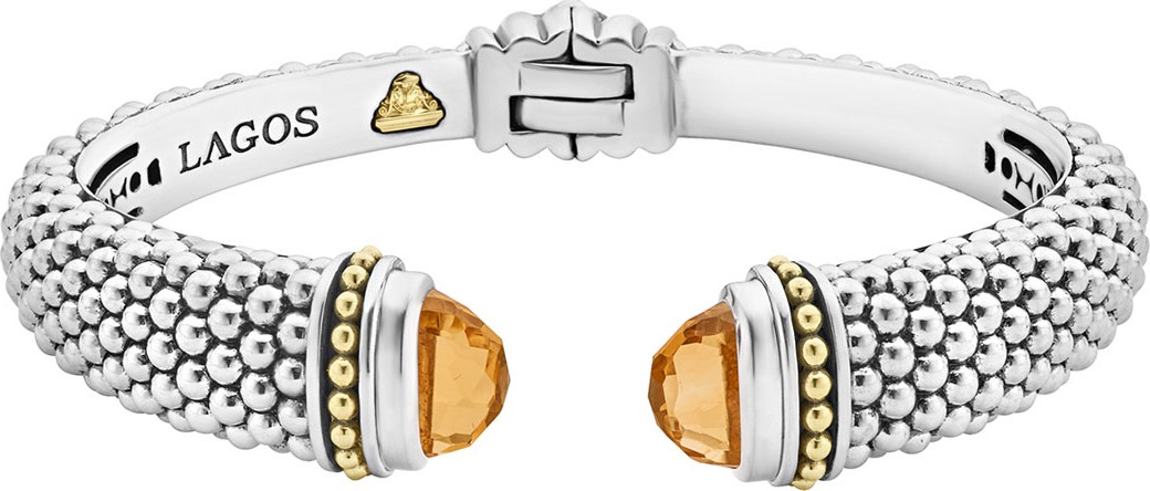 LAGOS Caviar Stone Cuff Bracelet, Citrine