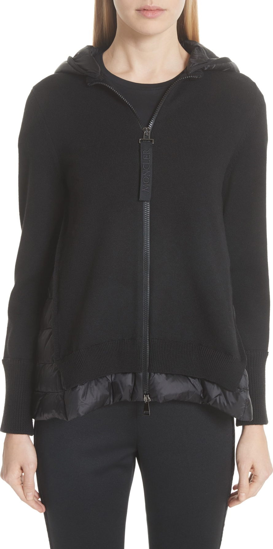 Moncler Hooded Quilted Cardigan