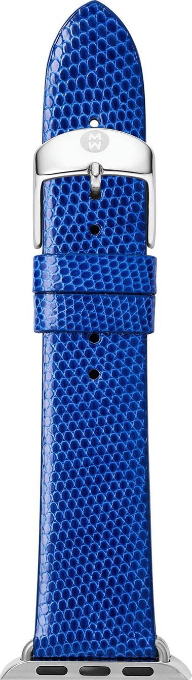MICHELE 38mm Lizard Strap for Apple Watch, Cobalt